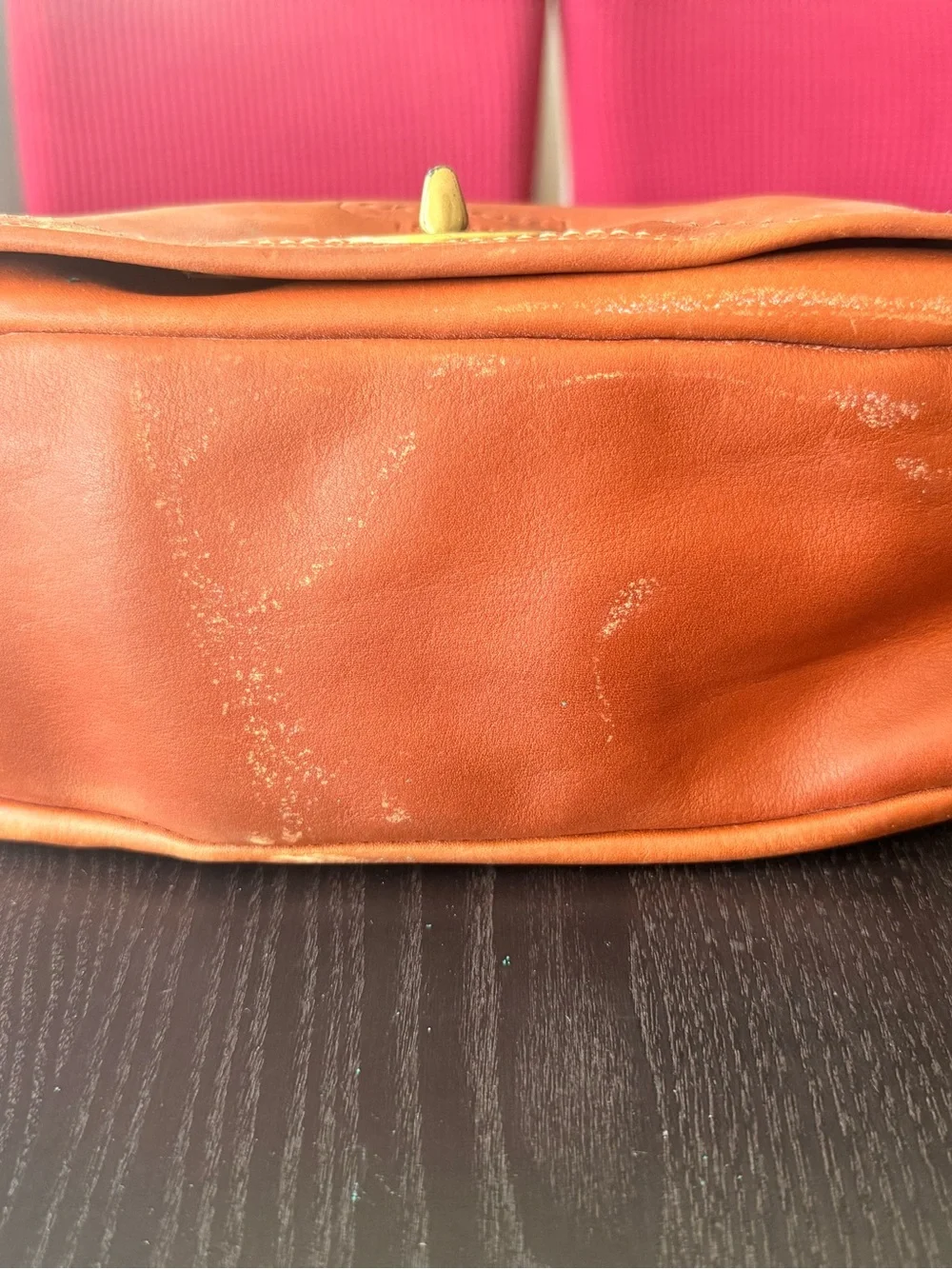 Coach Leather Shoulder Bag in Cognac Brown with Gold Hardware - Picture 2 of 7
